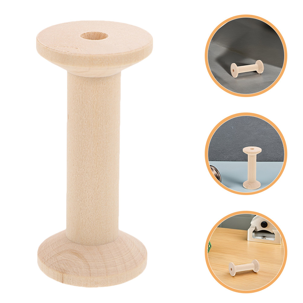 Embroidery Threads - 4個入り木製糸巻きセット、大型巻き取りローラー、縫い糸オーガナイザー、リボンホルダー、刺繍DIYクラフト収納用