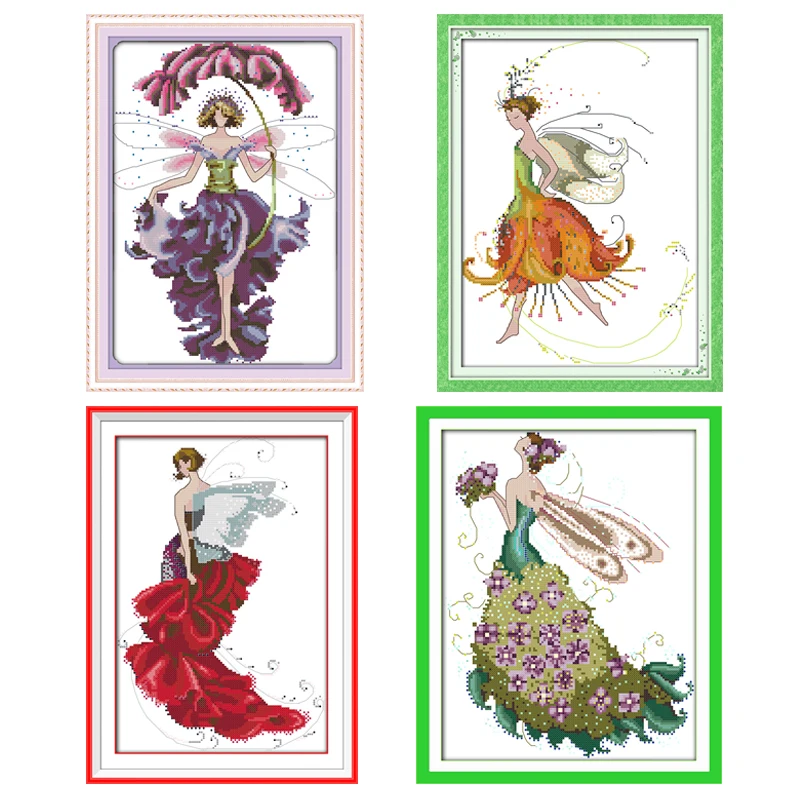 Embroidery X Pattern - Joy-friday-クロスステッチキット、コットン、プリント生地、DIY、DIY