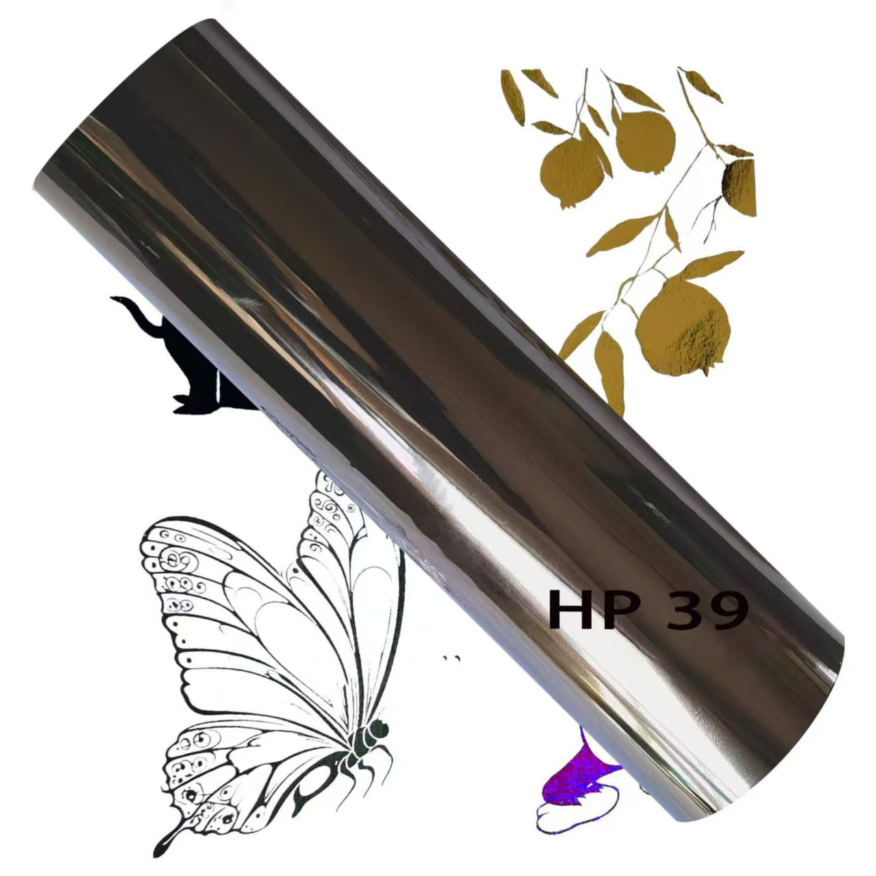 Transfer Paper Carbon - 32m×120m ピューターカラー DIY ホットスタンピング熱転写トナー反応性ミンク箔 クラフトカード用 レーザープリンターとラミネーターで使用可能