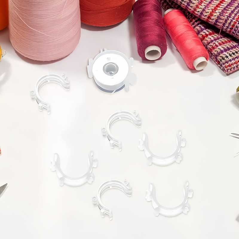 Embroidery Threads - 30個入り 糸を清潔に保つクリアボビンホルダー、刺繍プロジェクトに最適、標準ボビンに適合、ミシン用