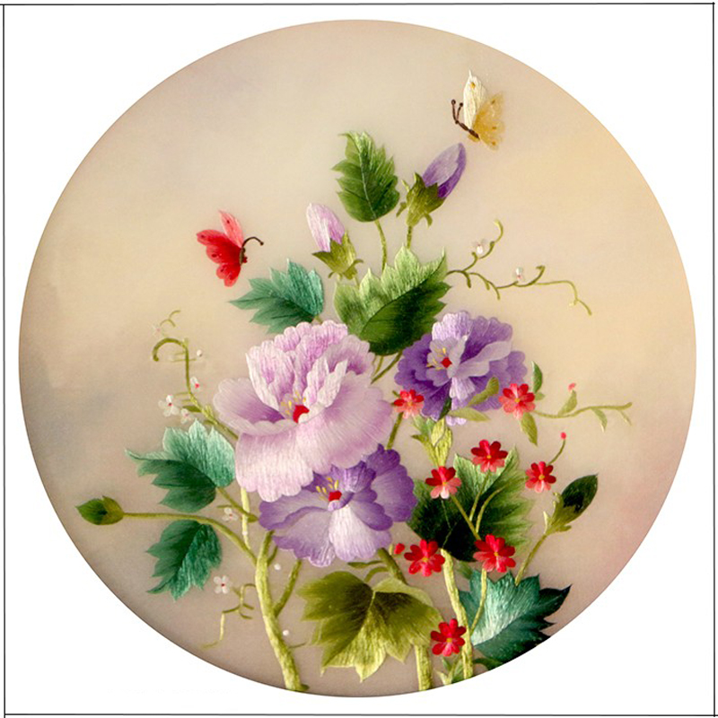 Embroidery X Pattern - ニュー州-DIY用の花で刺繍された初心者キット,3次元リボン付きリボンクロスステッチ,クリエイティブな生産キット
