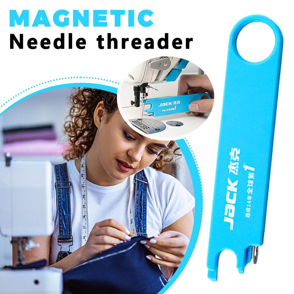 Needle Minder Magnet - ジャック磁気針通し器、拡大鏡と定規付き – 縫製クラフト用の簡単な1秒針通しツール、刺し傷防止設計