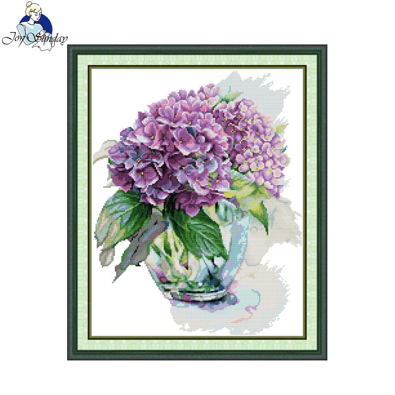 Embroidery X Pattern - 喜び日曜日クロスステッチキットアジサイ HD パターンアイーダ 16CT 14CT 11CT