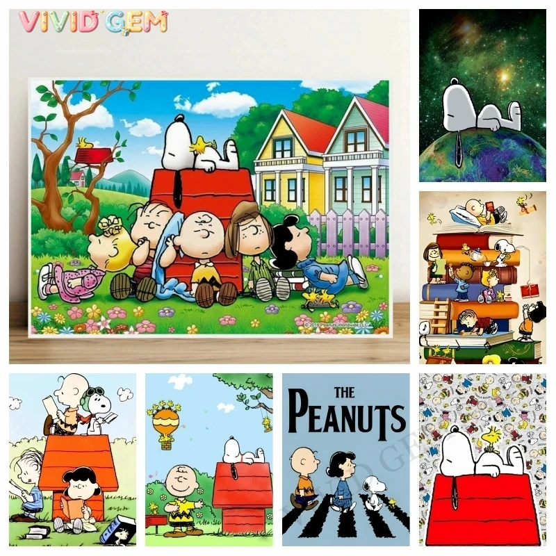 VIVID GEM 2026 新しいかわいいスヌーピーの漫画 - Embroidery Handicraft のレビューと価格