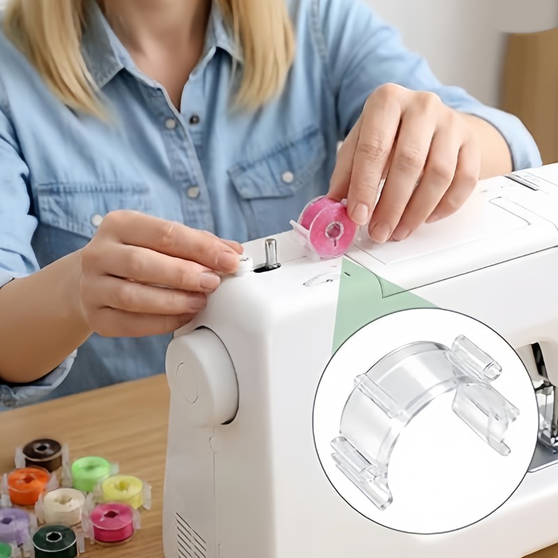 64個入り 糸を清潔に保つクリアボビンホルダー、刺繍プロジェ - Embroidery Threads のレビューと価格