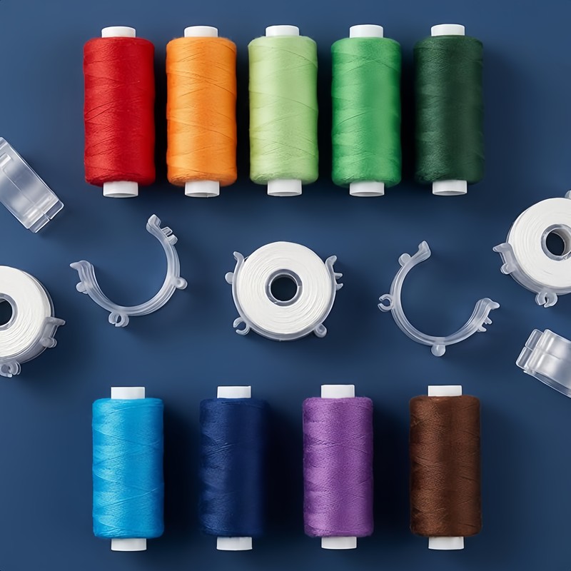 64個入り 糸を清潔に保つクリアボビンホルダー、刺繍プロジェ - Embroidery Threads のレビューと価格