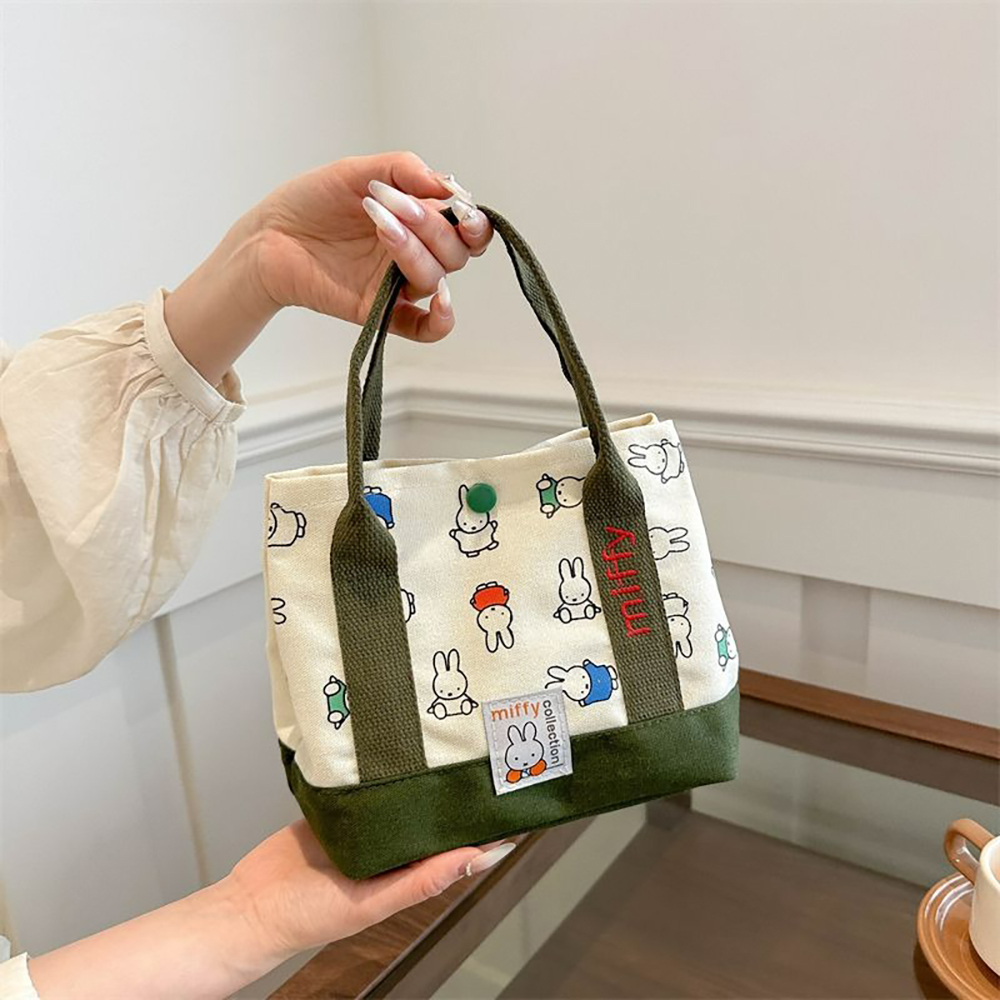ミッフィーかわいい漫画ウサギキャンバス刺繍ハンドバッグ弁当多 - Embroidery Rabbit のレビューと価格