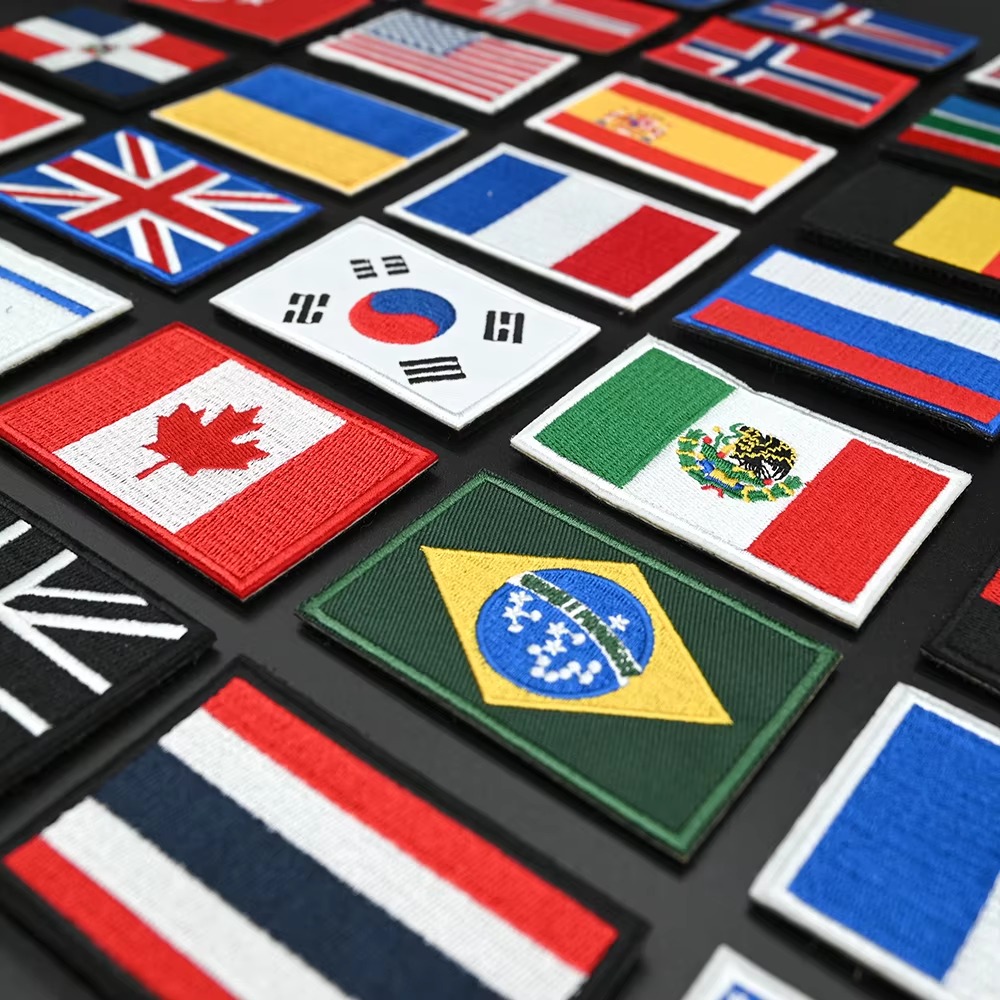 刺繍旗パッチ米国英国カナダオーストラリア戦術的なフックとルー - Embroidery In Australia のレビューと価格