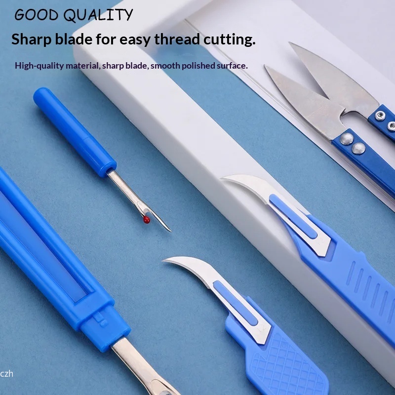 5個入り ブルー ソーイングリッパーキット 糸切り器 シーム - Embroidery Threads のレビューと価格