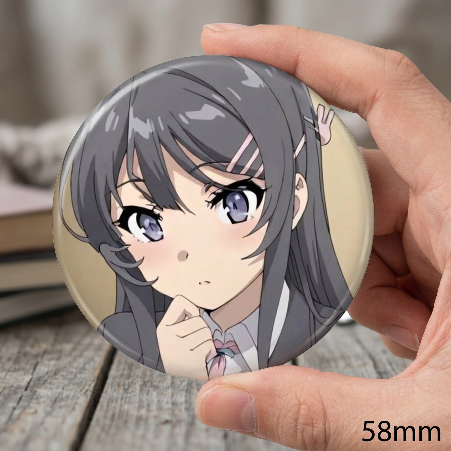 青春ブタ野郎はバニー先輩の夢を見ない 桜島麻衣 バッジ ボタ - Embroidery Rabbit のレビューと価格