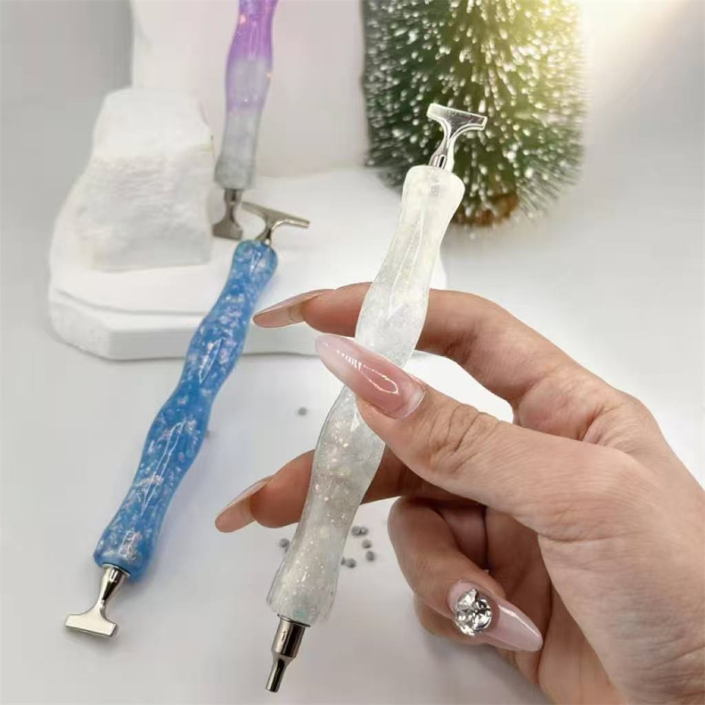 新しい波状樹脂製ダイヤモンドペインティングペン、ネジ式光沢ポ - Embroidery Handicraft のレビューと価格