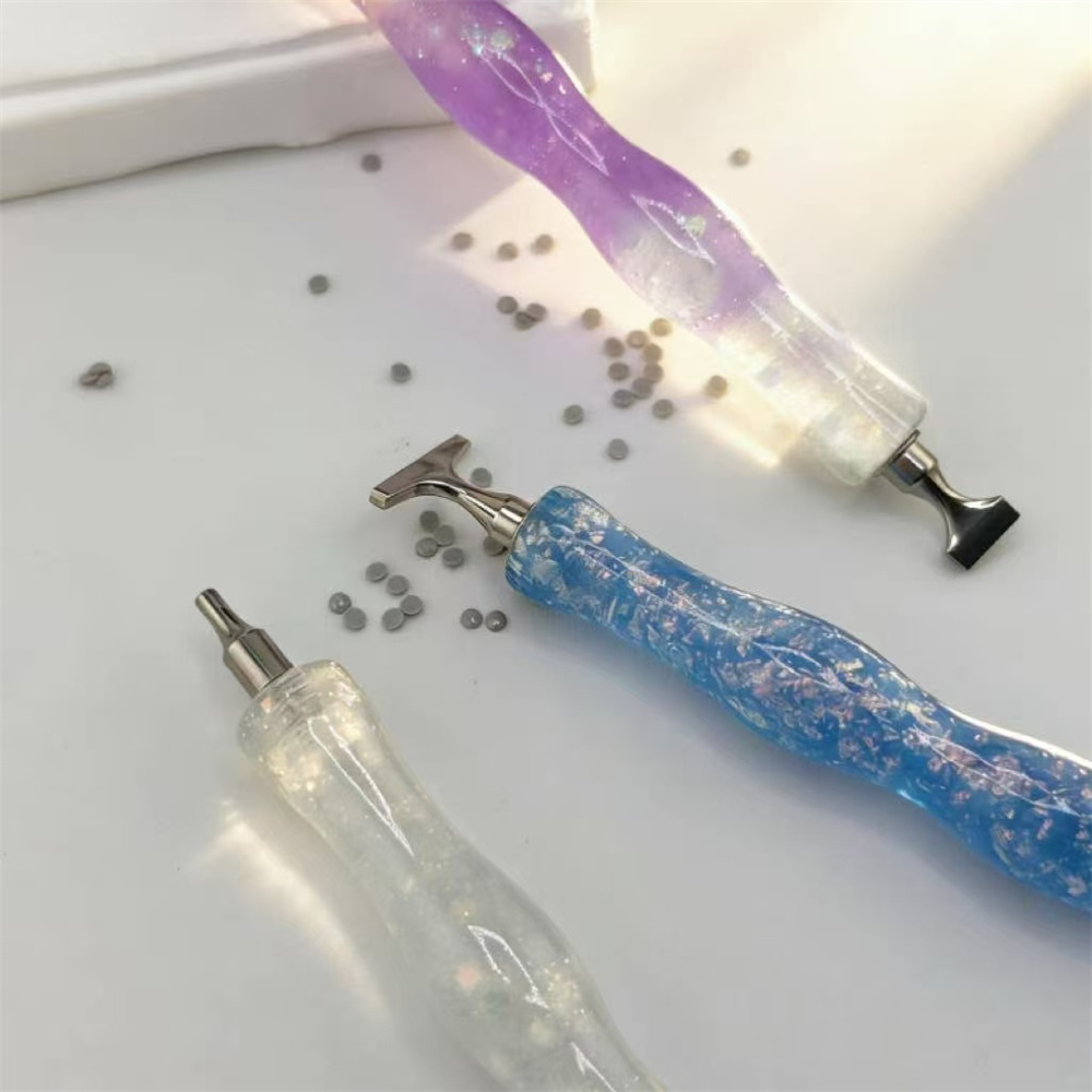 新しい波状樹脂製ダイヤモンドペインティングペン、ネジ式光沢ポ - Embroidery Handicraft のレビューと価格