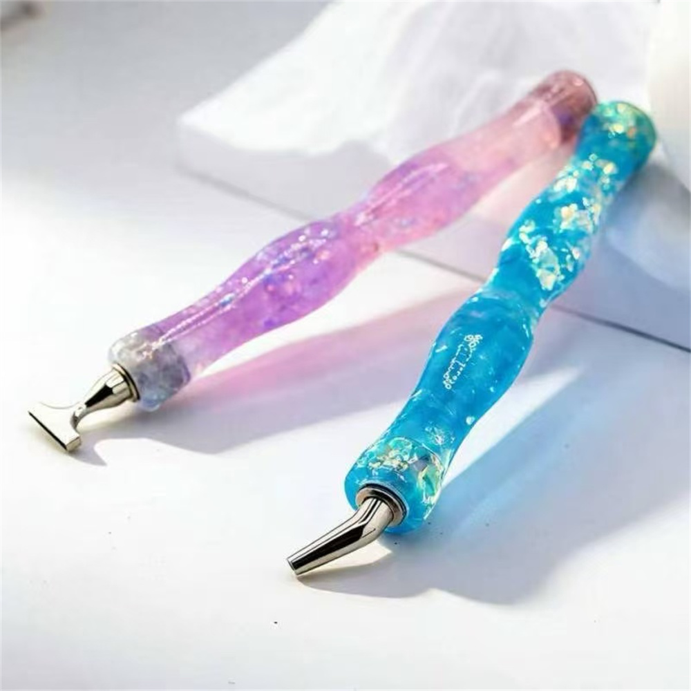 新しい波状樹脂製ダイヤモンドペインティングペン、ネジ式光沢ポ - Embroidery Handicraft のレビューと価格