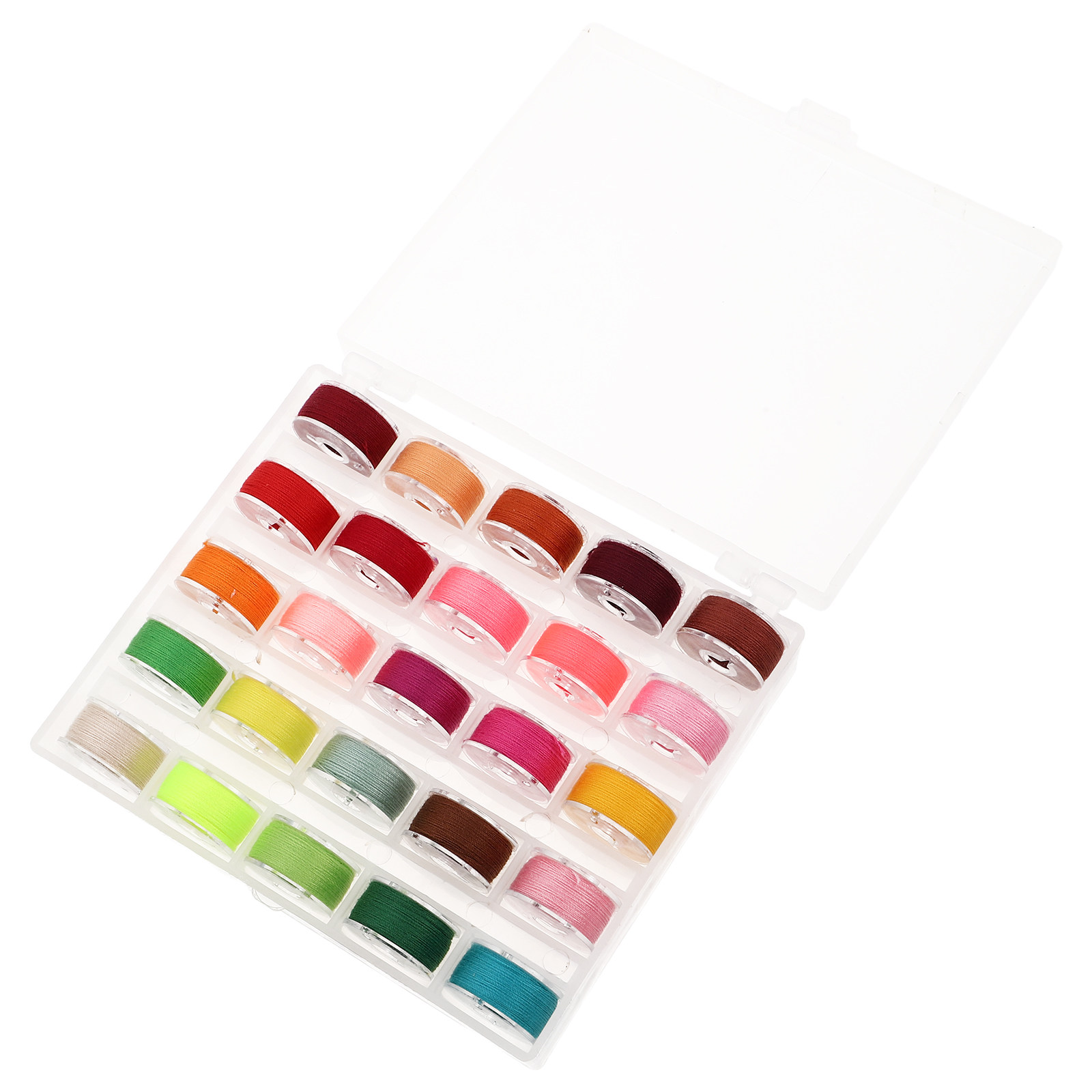 25個のボビンと縫い糸、ハンドガイドツール、金属製アクセサリ - Embroidery Threads のレビューと価格