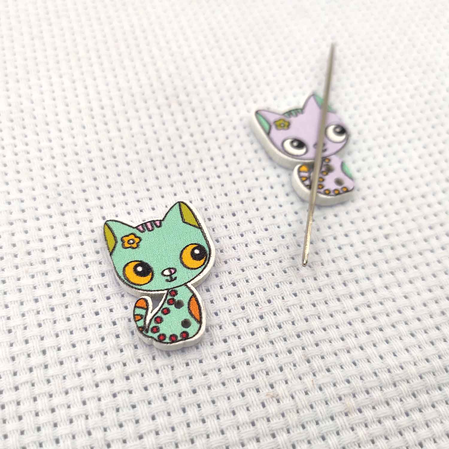 磁気ニードルマインダー木製クロスステッチセット猫縫製マグネッ - Needle Minder Magnet のレビューと価格