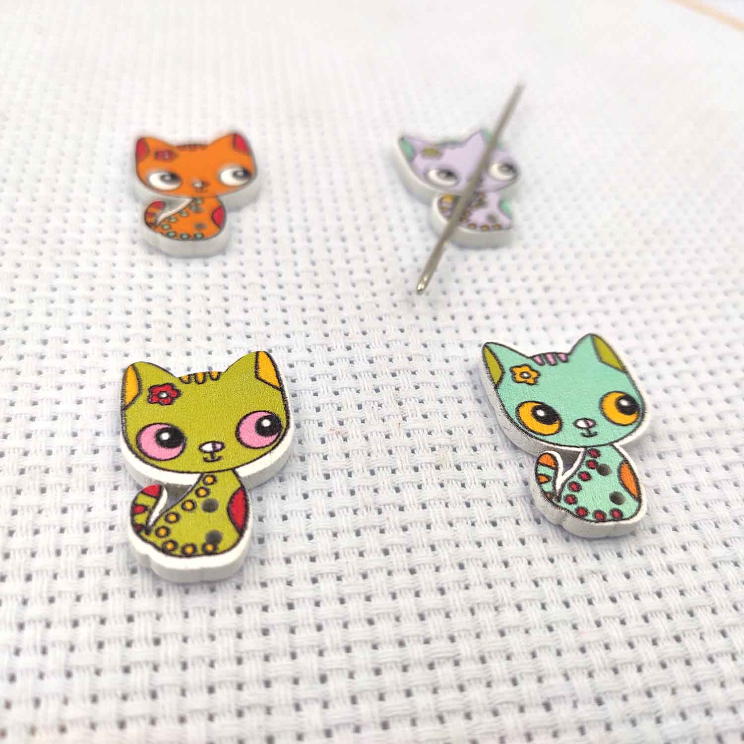 磁気ニードルマインダー木製クロスステッチセット猫縫製マグネッ - Needle Minder Magnet のレビューと価格