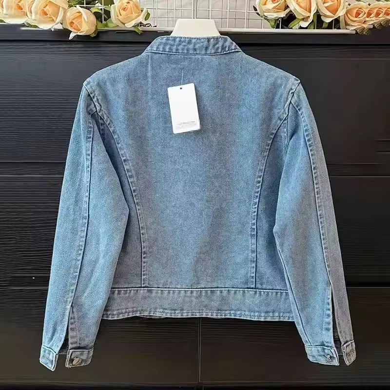 2025年春夏新作ファッションデニムジャケット レディース  - Embroidery Jacket Jeans のレビューと価格