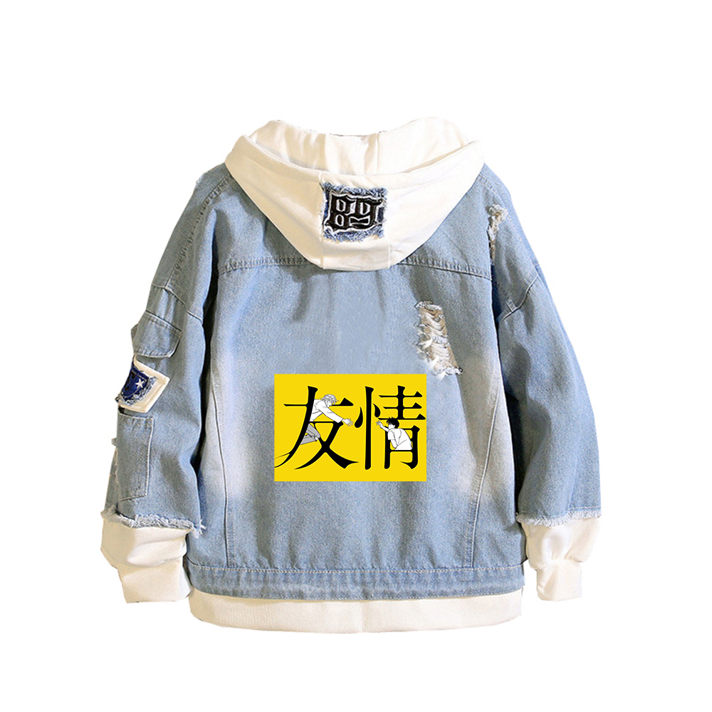バナナフィッシュデミンジャケットアニメジーンズパーカーアッシ - Embroidery Jacket Jeans のレビューと価格