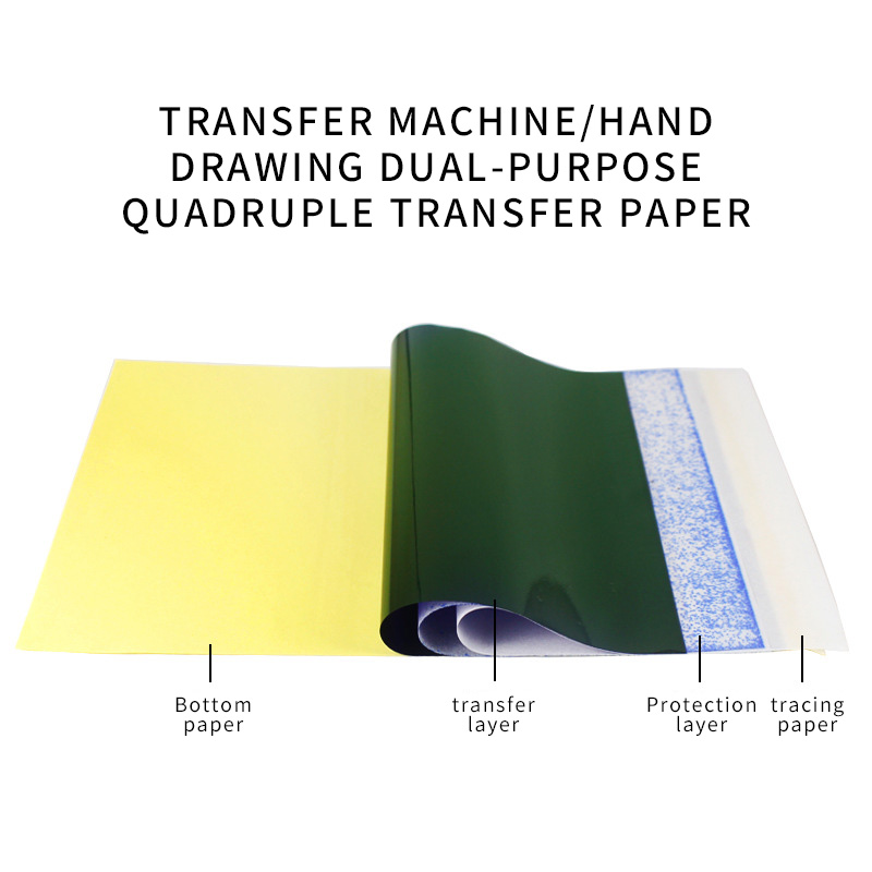 A4サーマルタトゥーステンシルペーパー4層カーボン転写コピー - Transfer Paper Carbon のレビューと価格