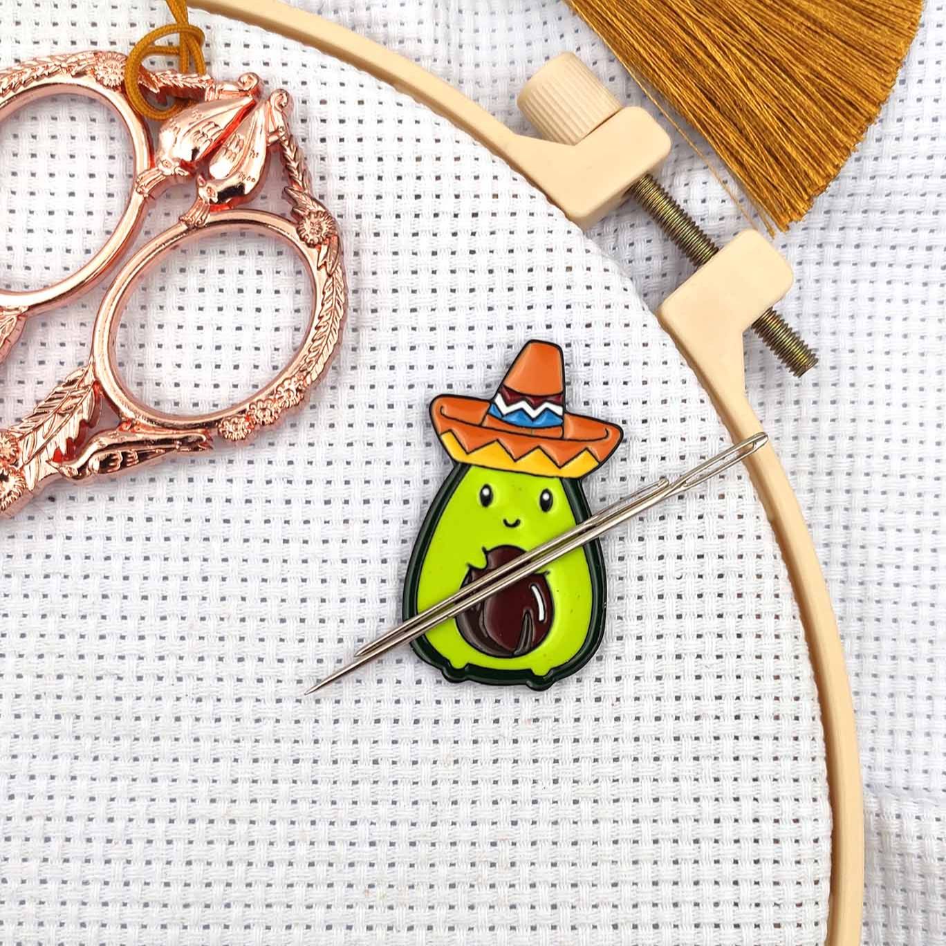 クロスステッチ用の磁気ニードル,かわいいアボカドとソーイング - Needle Minder Magnet のレビューと価格