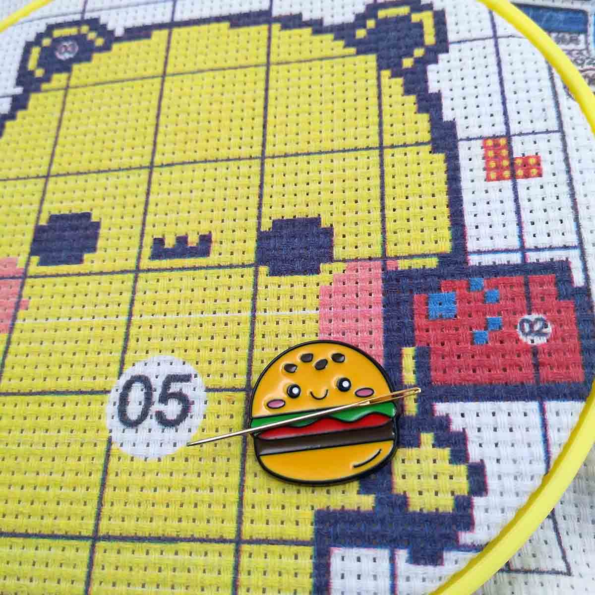 クロスステッチ用の磁気ニードル,かわいいアボカドとソーイング - Needle Minder Magnet のレビューと価格