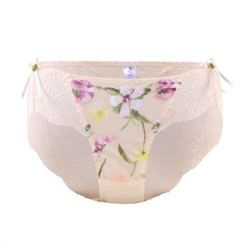 レースシースルー女性のセクシーなランジェリーローウエストフラ - Embroidery Flower のレビューと価格