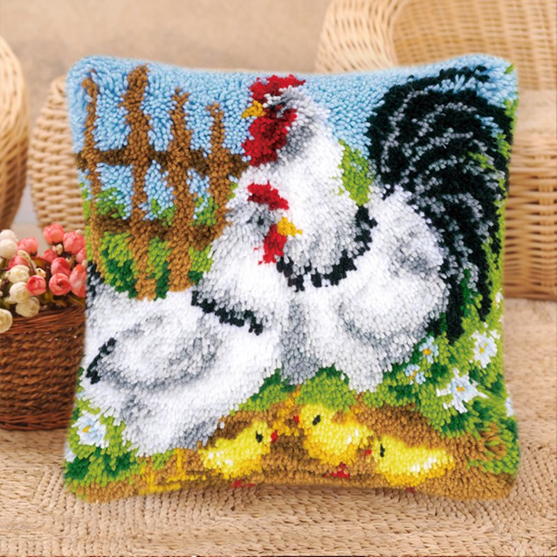 ラビットホースラッチフックキット、スミルナ枕カバー、ノットピ - Embroidery Rabbit のレビューと価格