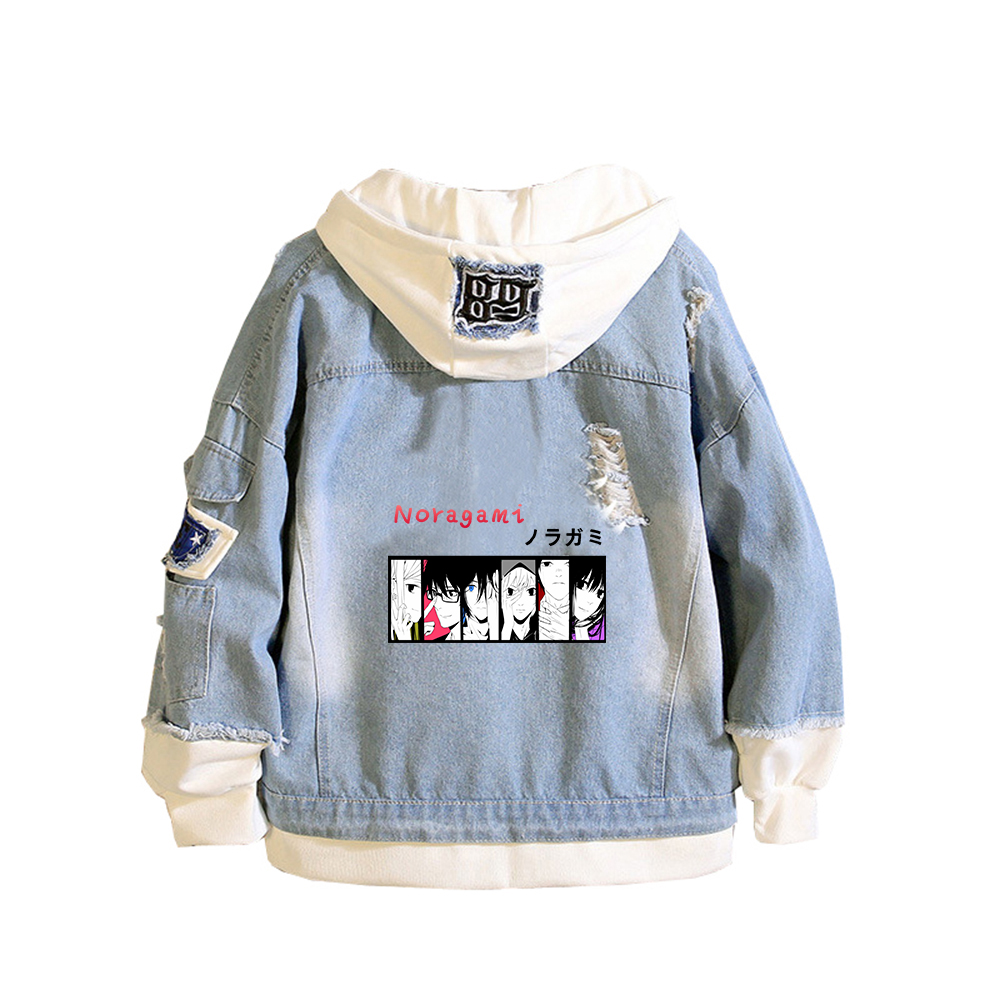 ノラガミ ARAGOTO プリント女性デミンジャケット YA - Embroidery Jacket Jeans のレビューと価格