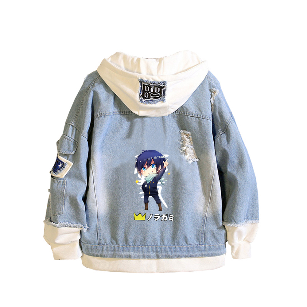 ノラガミ ARAGOTO プリント女性デミンジャケット YA - Embroidery Jacket Jeans のレビューと価格