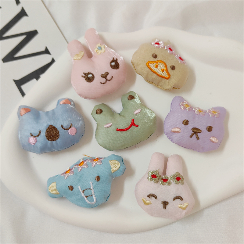 5 個新しい刺繍ウサギカエルクマ生地アクセサリー漫画刺繍動物 - Embroidery Rabbit のレビューと価格