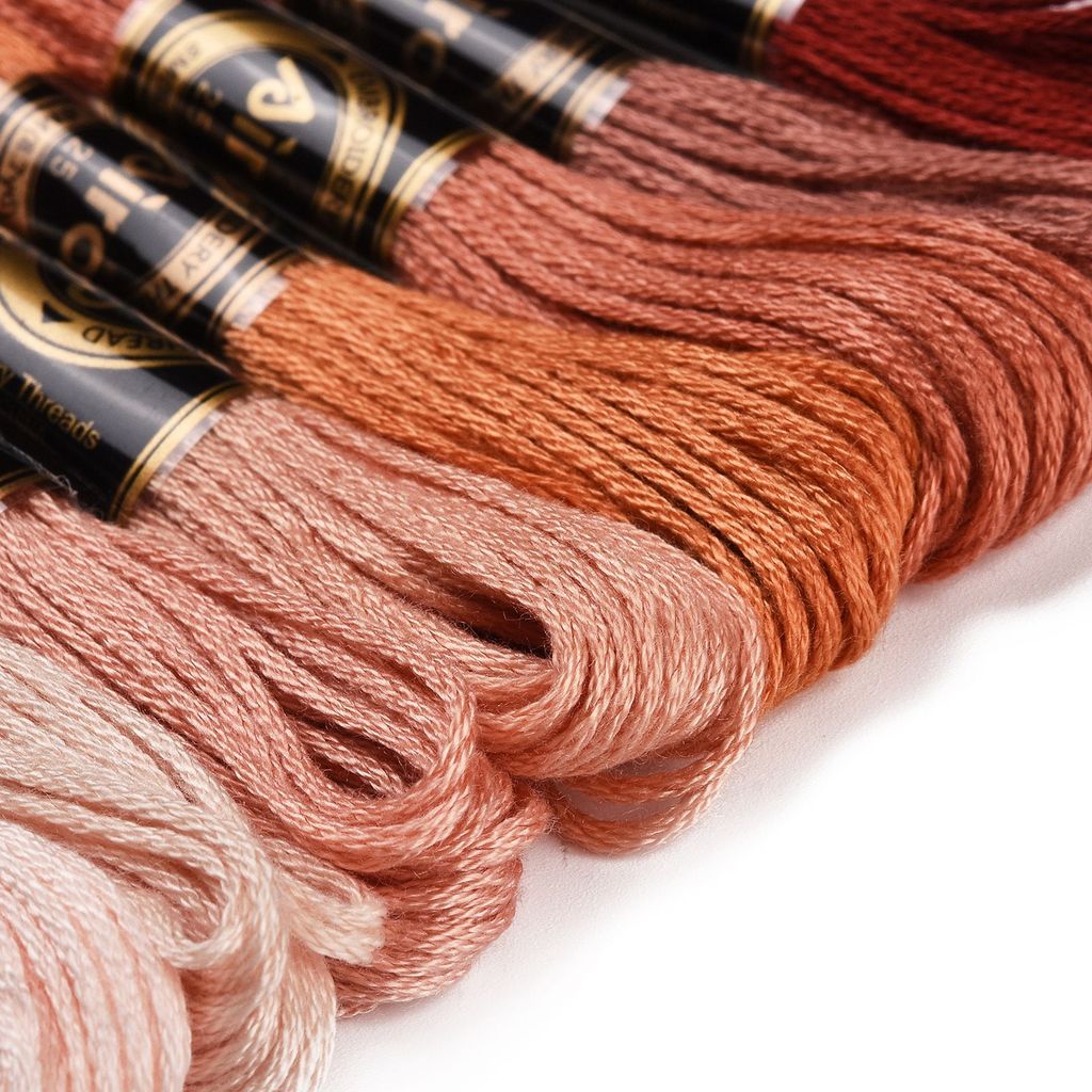 1セット8かせ0.5mm 6プライポリエステル刺繍糸クロスス - Embroidery Threads のレビューと価格