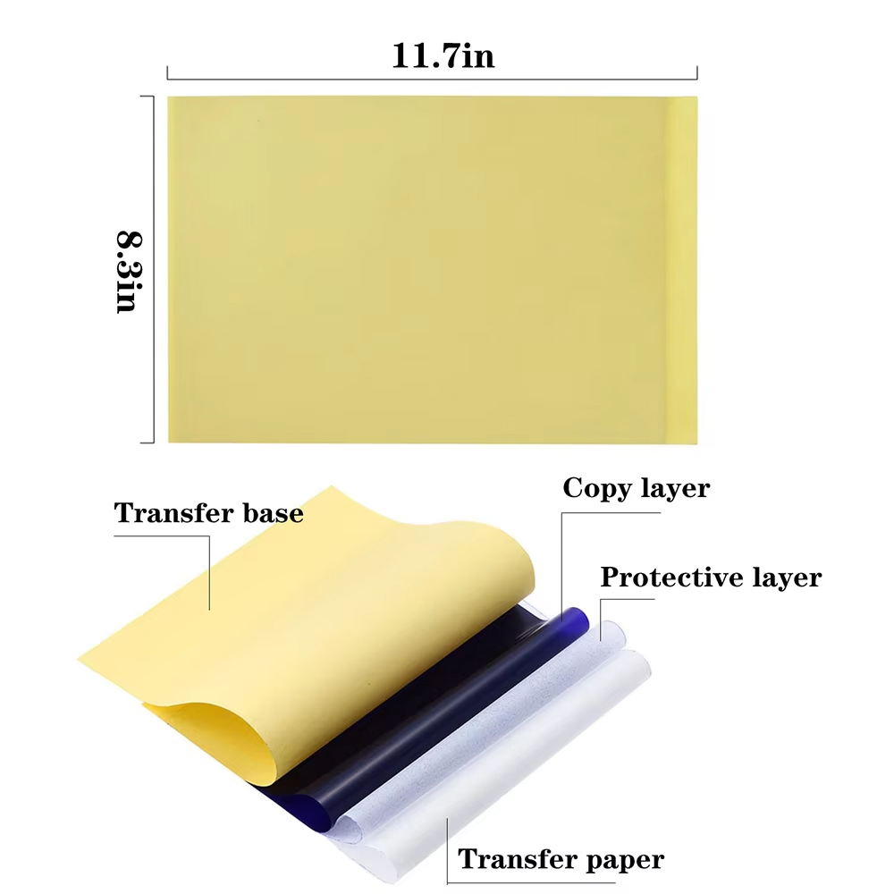 タトゥー転写紙とタトゥー転写ジェルクリームキット A4サーマ - Transfer Paper Carbon のレビューと価格