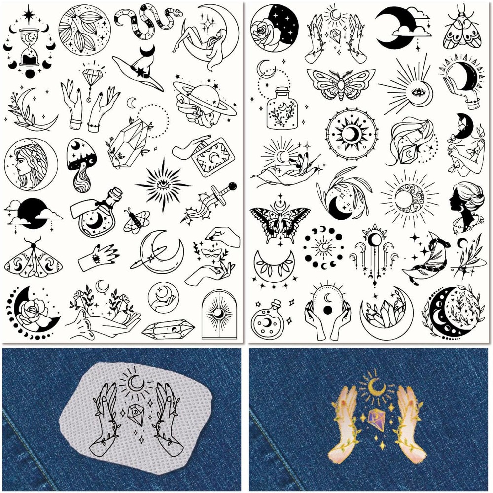 51 個自由奔放に生きる月太陽水溶性刺繍スタビライザーパター - Embroidery Threads のレビューと価格