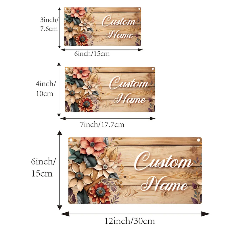 カスタムネームドアサイン、庭や寝室の装飾用のパーソナライズさ - Embroidery Garden のレビューと価格