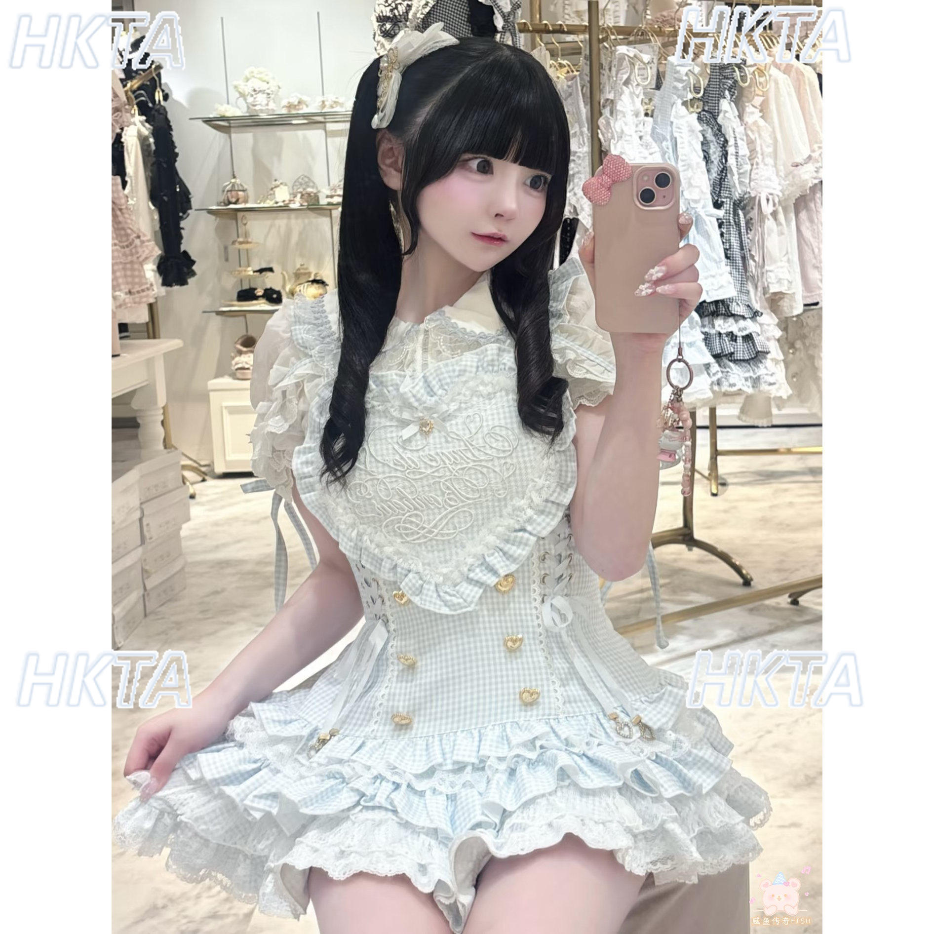 日本製大量生産プレイド柄ラブセットレースレターボウストラップ - Embroidery Love のレビューと価格