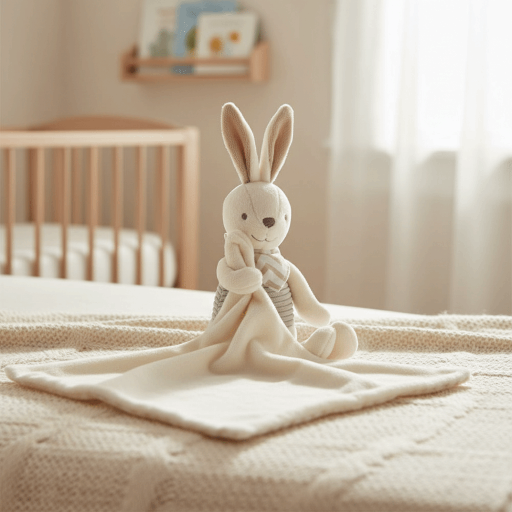 正方形のベビーウサギの掛け布団かわいい刺繍ぬいぐるみ素材幼児 - Embroidery Rabbit のレビューと価格